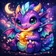 Colorful abstract animal avatar with geometric shapes and expressive colors, suitable for profile picture.